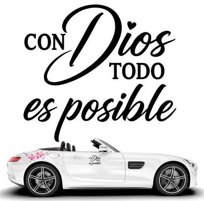 Vidaluz™ Sticker “Con Dios Todo Es Posible”