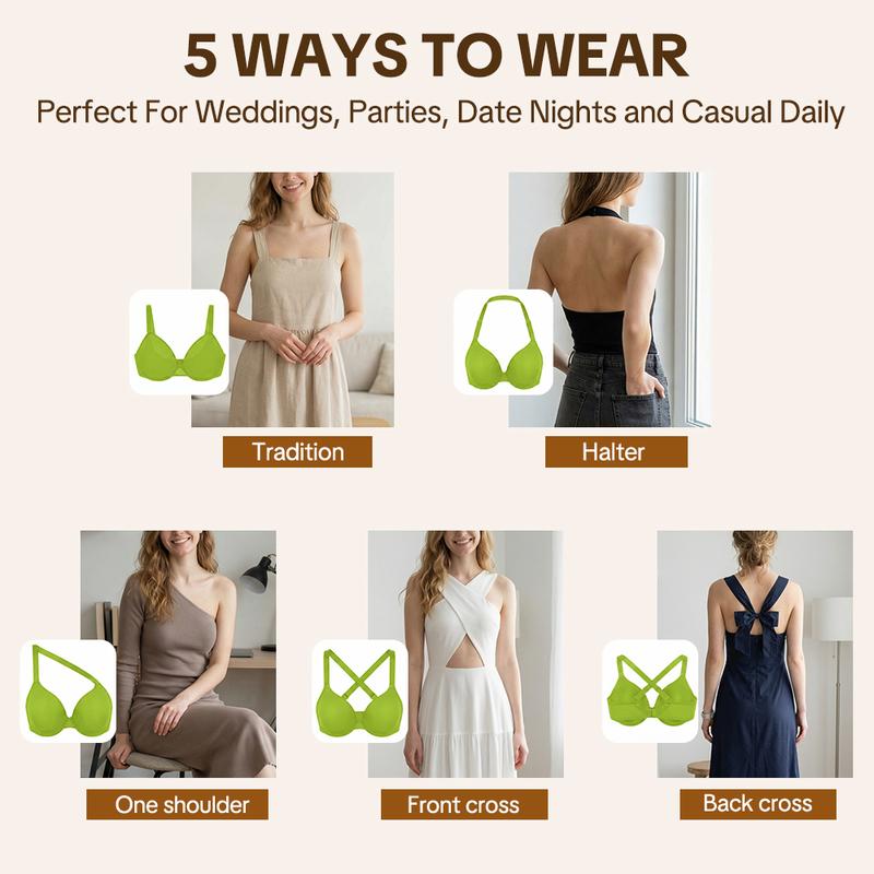 Vidaluz™ Convertible Halter Support Bra
