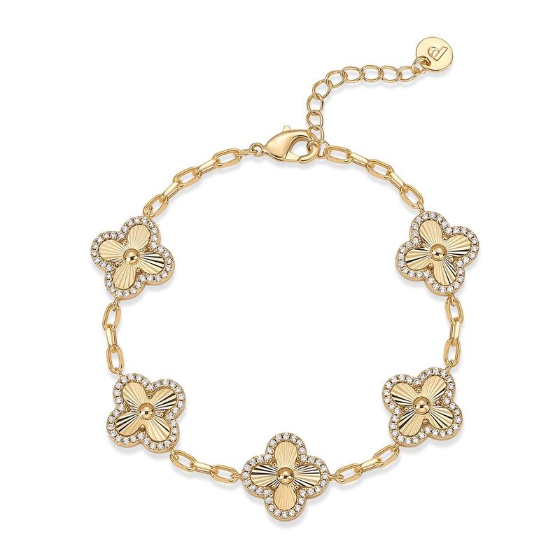 Vidaluz™ Pulsera de Trébol con Circonitas