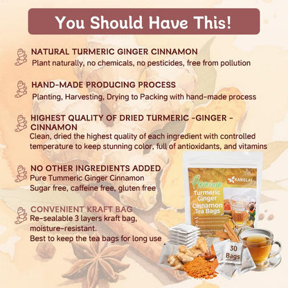 Vidaluz™ Té de Cúrcuma, Jengibre y Canela